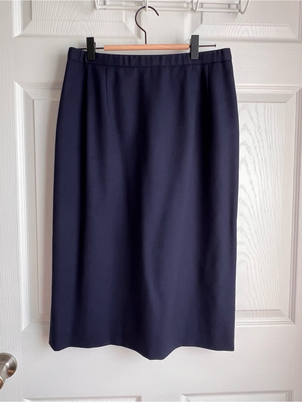 Pendleton Virgin Wool Navy Pencil Skirt - Classic Straight Fit